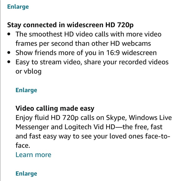 ✨Logitech C270 HD Webcam-HD 720p Widescreen HD Video Calling HD Light Correction - Picture 10 of 12